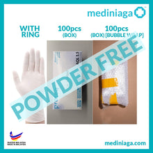 Load image into Gallery viewer, mediniaga Disposable Latex Gloves (Powdered/Powder Free, Non Medical) - mediniaga