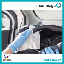 Load image into Gallery viewer, &quot;mediniaga&quot; [BULK 50 BOX] Nitrile Disposable Gloves BLUE/BLACK (Powder Free, Non Medical)
