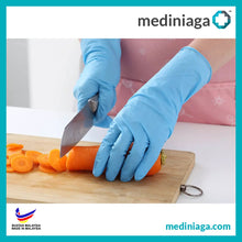 Load image into Gallery viewer, &quot;mediniaga&quot; [BULK 50 BOX] Nitrile Disposable Gloves BLUE/BLACK (Powder Free, Non Medical)
