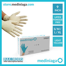 Load image into Gallery viewer, mediniaga Disposable Latex Gloves (Powder Free, Non Medical)
