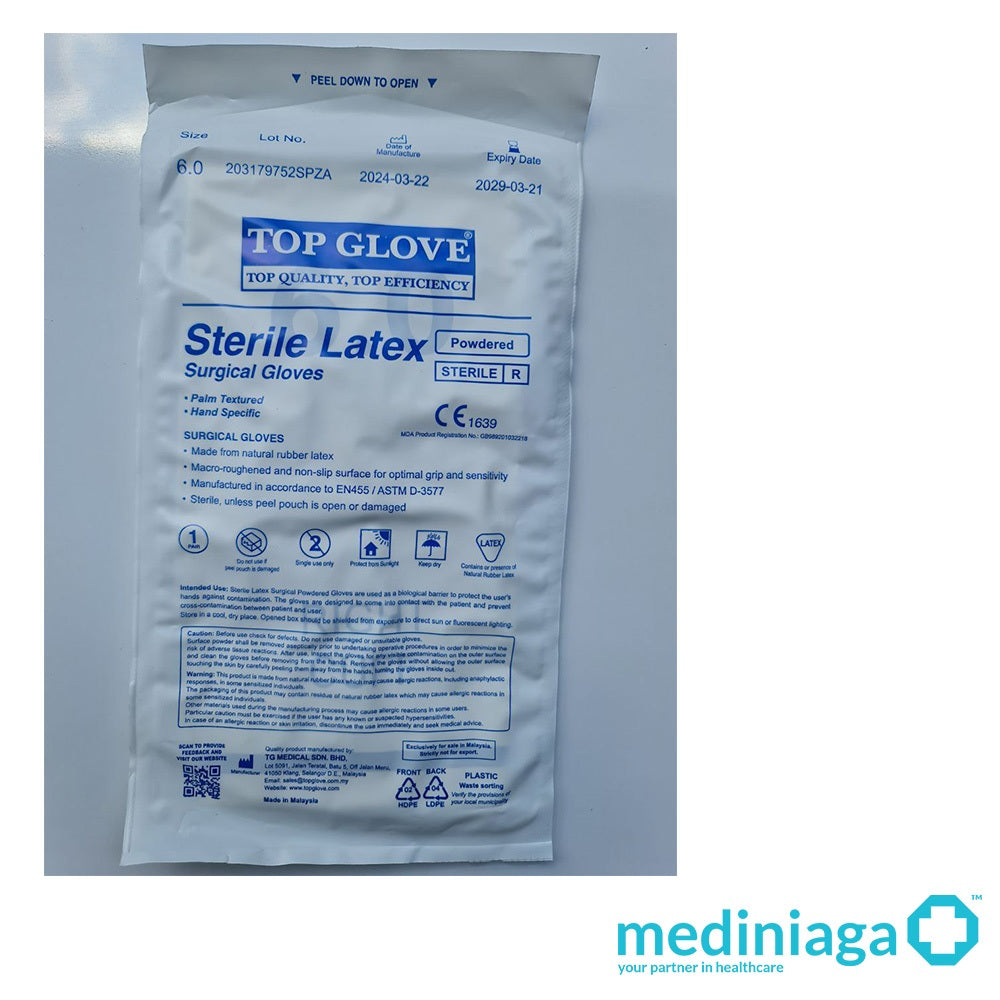 Surgical Sterile Glove Latex (Powdered/Powder Free) 1 pair