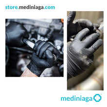 Load image into Gallery viewer, &quot;mediniaga&quot; Nitrile DIAMOND Grip Disposable Gloves [HEAVY DUTY]
