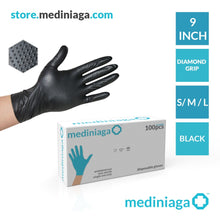 Load image into Gallery viewer, &quot;mediniaga&quot; Nitrile DIAMOND Grip Disposable Gloves [HEAVY DUTY]
