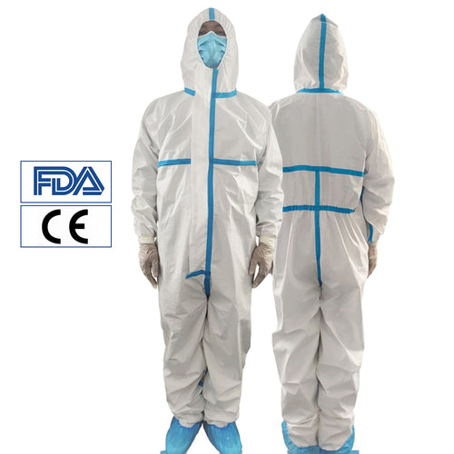 EN 14126 Disposable Protective Coverall Suit - mediniaga