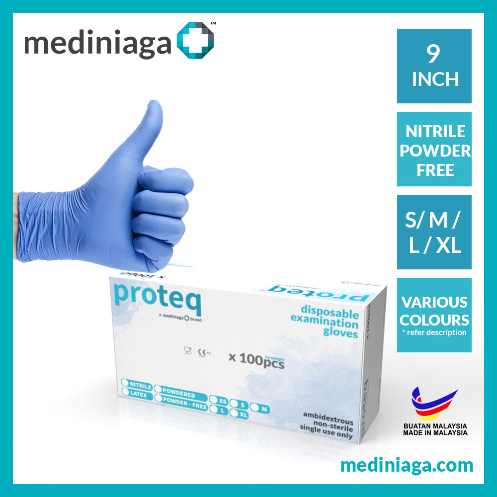 Powder Free Nitrile Disposable Gloves (Non-Medical) - mediniaga