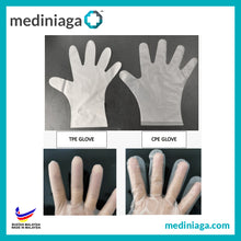 Load image into Gallery viewer, &quot;proteq&quot; Cast Polyethylene (CPE)/  Thermoplastic Elastomers (TPE) Gloves [FOOD GRADE] - mediniaga
